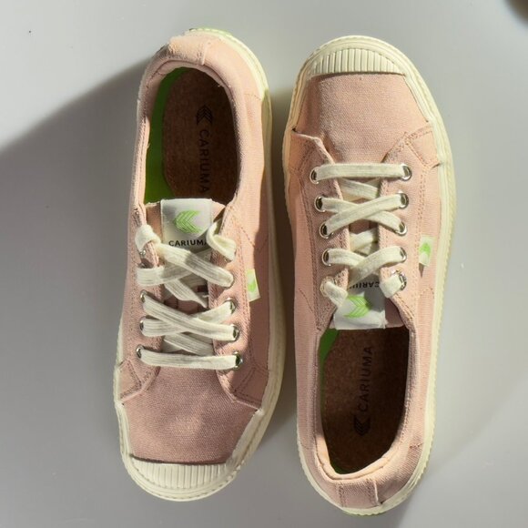 CARIUMA Women's OCA Low Pink Canvas Sneakers Sustainable & Comfortable Size 7.5 - Picture 12 of 13